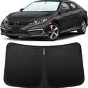 INSAUTO Custom Fit Windshield Sun Shade Accessories for Honda Civic 2016-2021, Foldable Front Window Sunshade, UV & Heat Reflector, Keeps Interior Cool, Includes Storage Bag