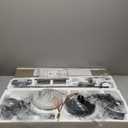 Large Ceiling Fans with Lights: Modern 72 Inch 8 Blade Outdoor Ceiling Fan with Remote APP Control - Dimmable Black Big Fan light Indoor Reversible 6 Speed Quiet DC Motor