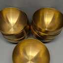 Nuogo 10 Pcs Gold Bowls 5.9 Inch Stainless Steel Mixing Bowls Decorative Esthetician Bowl for Facial Metal Serving Bowl for Holiday Birthday Party Wedding Baking Prepping Salad Fruit Soup