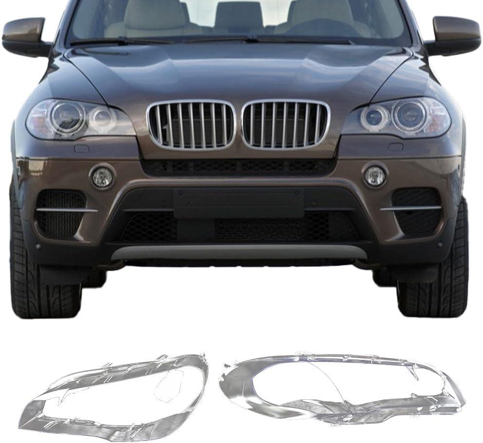 Driver Left Side Clear Car Front Headlight Lens Cover Headlamp PC Shell Replacement for BMW X5 E70 2008 2009 2010 2011 2012 2013.