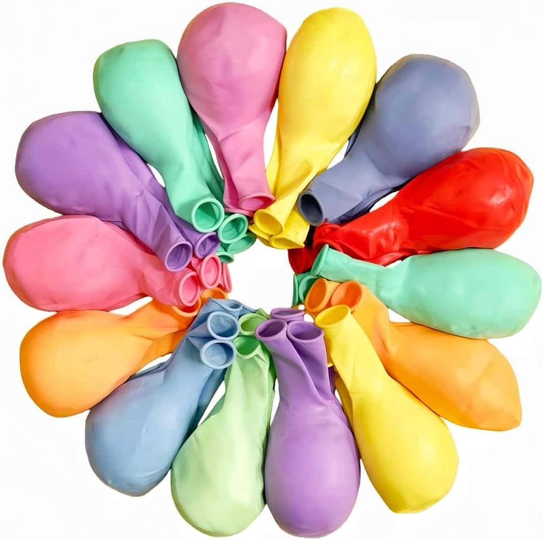 100 Pack 18 inch Pastel Balloons 10 Kinds Colors Colorful Party Balloon Bulk for Various Party Events Decorations