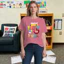 100 Days of School Shirts for Women Happy 100th Days Teacher T-Shirt Funny Pencil Apple Tee Tops (XL)