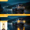 Yorkim Canbus 3157 Turn Signal Light Bulbs, Anti Hyper Flash, 3156 LED Bulb Amber with Cooling fan, 500% Brighter 3156 3057 4157 4114 LED Bulb, Pack of 2