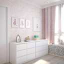 Peel and Stick Wallpaper Boho Pink and White Floral Wallpaper for Bedroom Bathroom Removable Self-adhsive Contact Paper for Cabinets Nursery Shelf Liner 17.3" x 394"