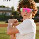Kids Sunglasses Youth Baseball Sunglasses for Boys Girls Age 6-14 Sports UV400 Protection SunGlasses 3 Pack
