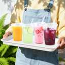 100 Pack - 20 oz Clear Plastic Cups with Lids and Straws, Sturdy & Food Safe Iced Coffee Cups with lids, Disposable Plastic Smoothie Cups for Cold Drinks