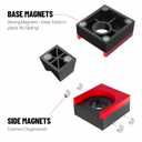 Ratchet Organizer Kit - 3 Pack Set, with Strong Magnets, Ratchet Organizer for Tool Box Drawer, Keep Tools Organized, for Garage, Workshop (Red/Black)