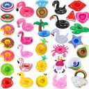 32 Pack Inflatable Drink Holders, Drink Floats Inflatable Pool Cup Holder Coasters for Pool Party