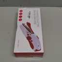 Handheld Sewing Machine, Mini Portable Electric Sewing Machine for Beginners Adult, Easy to Use and Fast Stitch Suitable for Clothes, Fabrics, Cutains, DIY Home Travel (RedWhite)