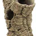 Reptile Terrarium Hideout Decor, Resin Wood Hide Decor for Reptiles, Fish, Amphibians, Small Animals (Medium)