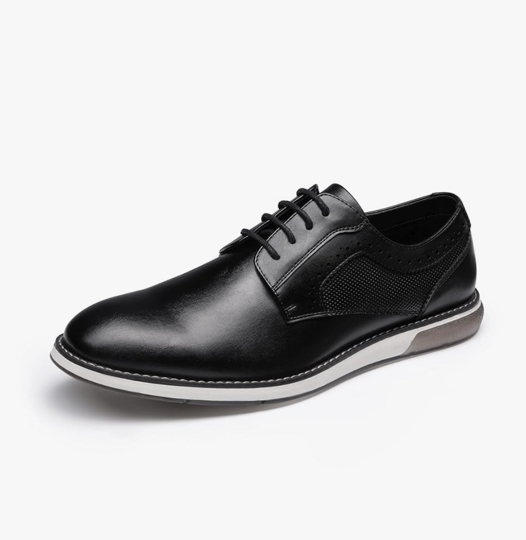 Bruno Marc Men's Plain Toe Oxford Shoes Business Formal Derby Dress Sneakers Crossflex GentEdge, 8.5