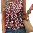 CRAZY GRID Women Summer Tank Tops Round Neck Sleeeveless Folded Front Tunic Casual Outfit 2025 Basic Loose Shirts (M)