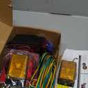 MAXXHAUL 70205 Trailer Light Kit - 12V All LED, Left and Right Waterproof Submersible for Trailers, Boat Trailer Truck Marine Camper RV Snowmobile, Red