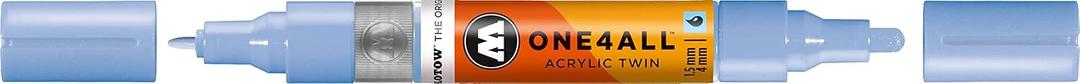 MOLOTOW ONE4ALL Acrylic Twin Pump Marker, 1.5mm and 4mm Nibs, Ceramic Light Pastel, 1 Each (227.417)