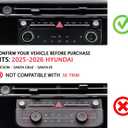 4PCS Crystal Knob Cover Trim Set - Zinc Alloy Rhinestone Interior Bling Accessories, Stylish Control Knob Caps Compatible with 2024-2026 Hyundai Santa Fe, 2025-2026 Santa Cruz & Tucson