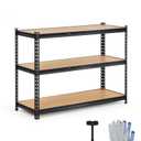 48x24x36 Heavy Duty Garage Storage Shelves,3-Tier Metal Shelving Units