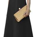LIXINGHEITANG Loose Neck Summer Women Dress Short Sleeve Solid Long Party Elegant Casual Robes (XX-Large, S1 Black8)