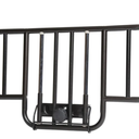 No Gap Half Length Side Bed Rails with Brown Vein Finish, 1 Pair