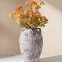Ceramic Flower Vase with Handles, 8.86 inch Tall Ceramic Vase Home Decor Vintage Terracotta Rustic Unique Vase for Bouquet Pottery Barn Decor Large Vases Living Room Bathroom Modern Farmhouse