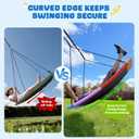 Trekassy 700lb Giant 60" Skycurve Platform Tree Swing for Kids and Adults with 2 Hanging Straps-Rainbow (Patented)