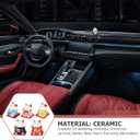 PRETYZOOM 5Pcs Japanese Maneki Lucky Money Cat Fengshui Waving Cat Chinese Statue Housewarming for Car Dashboard Figurines, Front Desk, Car, Business Openings Welcoming Good Luck Wealth 1.8x1.3 Inch