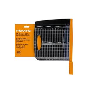 Fiskars Recycled Bypass Paper Trimmer - 12" Cut Length - Guillotine Paper Cutter with Self-Sharpening Blade - Black