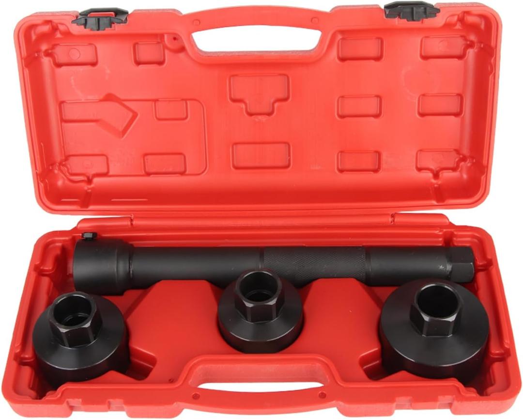 4 Pcs Steering Rack Tie Rod Tool Set, Inner Tie Rod Removal & Installer Kit with 3 Interchangeable Heads 30-45mm, Universal Axial Joint Remover for Car Truck SUV