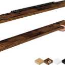 Floating Shelves for Wall, 48 Inch Floating Shelves for Home Decor, Wall Mounted Rustic Wood Shelves, Bathroom, Hanging Deep Shelf for Bedroom, Living Room, Kitchen (Rustic Brown, Set of 2)