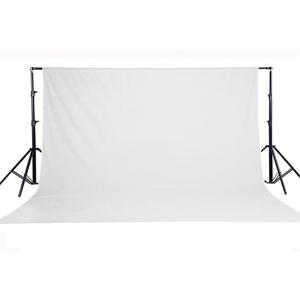 Solid Photography Backdrop Background Chromakey Muslin Portrait Background Screen for Photo Video Studio (White, 10x7ft)