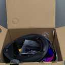 Womens Motorcycle Helmet with Bluetooth - DOT Modular Motorcycle Helmets with Dual Visor, Flip Up Full Face Purple Helmet with Speaker and Mic (Small)