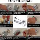 Enhon Tub Spout with Diverter, Slip-Fit Bathtub Faucet Spout Replacement, 1/2 Copper Pipe Connection, Easy to Install, Universal for Bathroom Shower(Chrome Color,1 Pack)
