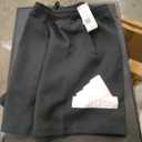adidas Men's Future Icon Badge of Sport Shorts (Black/White) Size Small
