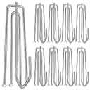 30PC Stainless Steel Curtain Pleat Hooks,Drapery Hook and Pin for Pleated Drapes 4 Prongs Pinch Pleat Hook Clips,Traverse Pleater 4 End Curtain Hangers for Window Door Bathroom Curtain