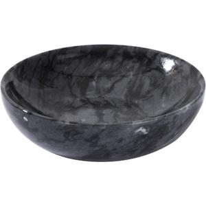 4.72 Inch Small Decorative Bowls, Natural Marble Decorative Bowls for Home Decor, Key Bowl, Coffee Tables Centerpiece, Soap Serving Bowl, Incense Burner, Smudge Bowl (Natural Black)