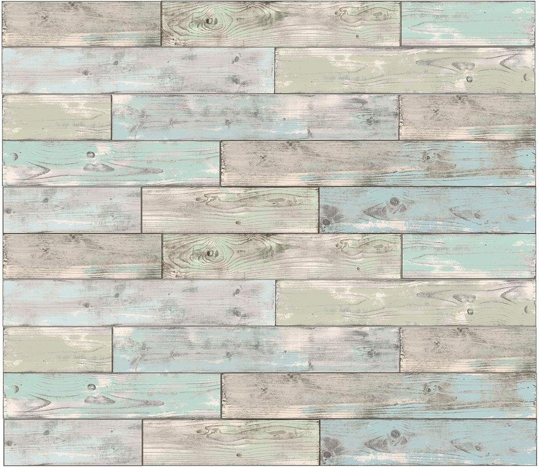 Wall Pops DWPK3603 Seaside Wood Wall Decal, Green