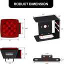2pcs Submersible Square LED Trailer Light Kit 12V Red LED Stop Turn Tail Running Light w/Steel Mounting Boxes License Plate Bracket for Under 80" Trailer Boat Truck, IP68 DOT Approved