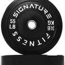 Fitvids Olympic Bumper Plates Set, 2" Weight Plates for Strength 55 Lb