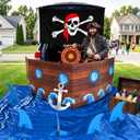 Pirate Trunk or Treat Halloween Decorations Kit with Shark Fins & Anchor
