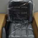 Universal Adjustable Forklift Seat with Safety Belt and Armrest, Adjustable Backrest and Slide Rail Waterproof PVC Mower Seat, for Tractor Excavator, Forklift, Skid Loader, Backhoe Dozer Telehandler (18.5x16.5x19")