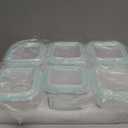 Small Glass Containers 6 Pack, 6 oz Reusable, Airtight, Leakproof Mini Food Storage Containers with Lids