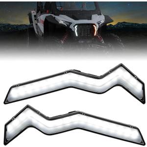 KEMIMOTO Luces de circulacin 2024/2025+ XP 1000, luces de acento compatibles con Polaris RZR XP 1000/4 2024/2025+ accesorios IP65 LED Fang Turn Signal Street Light 2 piezas, Plug and Play