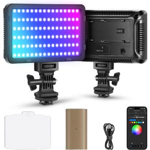 NEEWER RGB Video Light with 4000mAh NP-F750 Replacement Battery, APP Control 360 Full Color LED Camera Key Lighting CRI95+ Dimmable for Studio DSLR Camcorder Photography Recording Streaming, RGB176