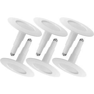 Soliseed 5/6 Inch Retrofit LED Recessed Lighting,12W=60W,5000K Daylight,800LM,Height Adjustable Retrofit Downlight ETL Damp Rated,Dimmable,Bevel Trim,Recessed Lights Easy Install,6-Pack