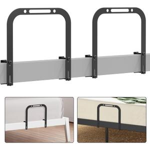 DELLAN Mattress Slide Stopper, Extra Tall Non-Slip Mattress Gripper Retainer Bar, Holder for 1.5 "x 2.9" Metal Bed Frame to Prevent Sliding (2 Pack) Bed Frame Accessory Only, Not a Mattress