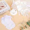 First Communion Veil Set - 1st Communion Headpiece Set for Girls, Holy Catholic Baptism Dress Up Accessories (White)