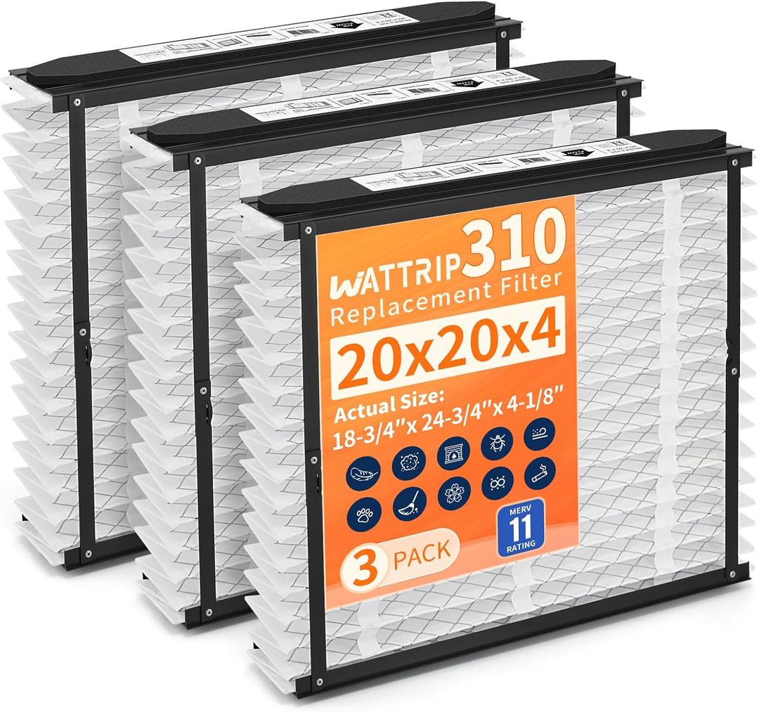 3-Pack 310 Replacement Filter, Compatible with AprilAire Air Purifiers 1310 2310 3310 4300, 20x20x4 MERV 11 Pleated Whole House Furnace HVAC Air Filter
