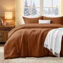 California King Comforter Set Terracotta,3PCS Soft Lightweight Breathable Bedding Comforter Sets for All Season, Calking Size(104''96'' Comforter & 2 Pillowcases)