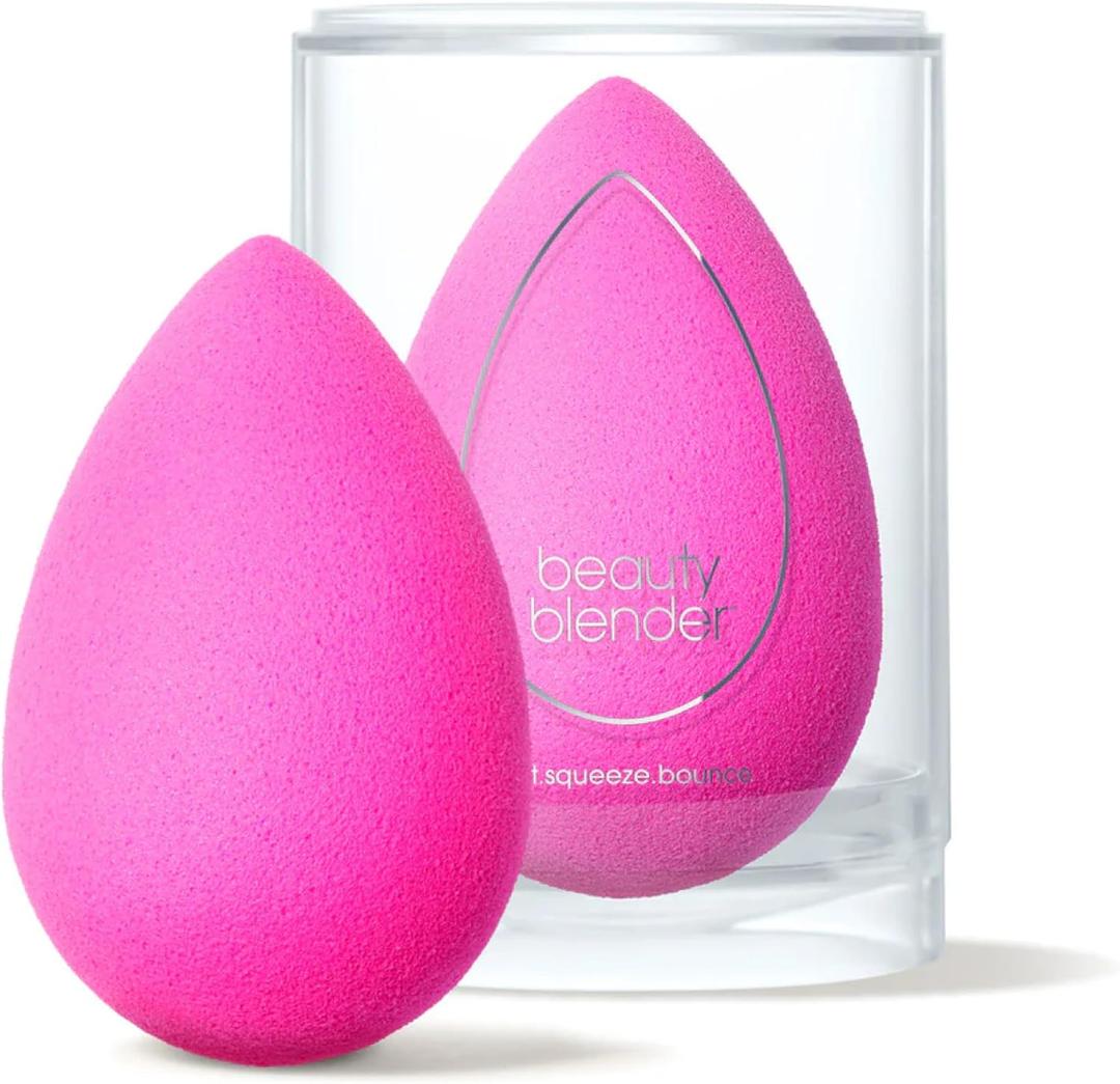 Beautyblender | Original Pink Beauty Blender Makeup Sponge, Super-Soft Foam Easily Blends Foundations, Powders & Creams, Made in USA, Reusable, Washable, Streak Free Application, Vegan, Cruelty Free