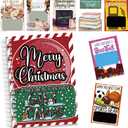 Christmas Gift Card Book 7 x 5 Inch Merry Christmas Booklet Organizer Greeting Card Album Keeper Personalized Gift for Merry Xmas Party Supplies(1 Pcs,Vintage)