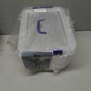 Wekioger Versatile Storage Organizer Plastic Bins with Lid, 12 Quart Latching Box, Set of 1